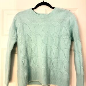 Vineyard Vines Seafoam Green Cable Knit Sweater